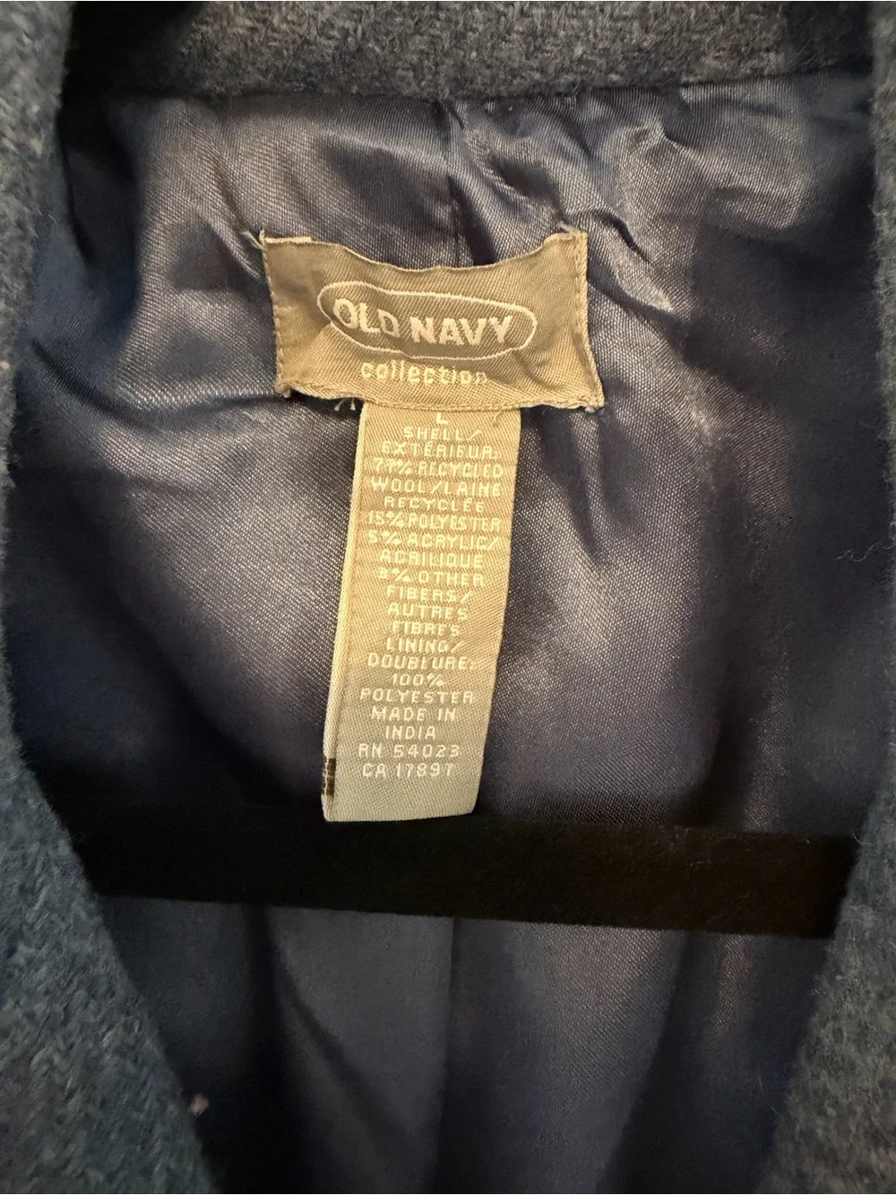 Vintage Old Navy Dusty Blue Pea Coat